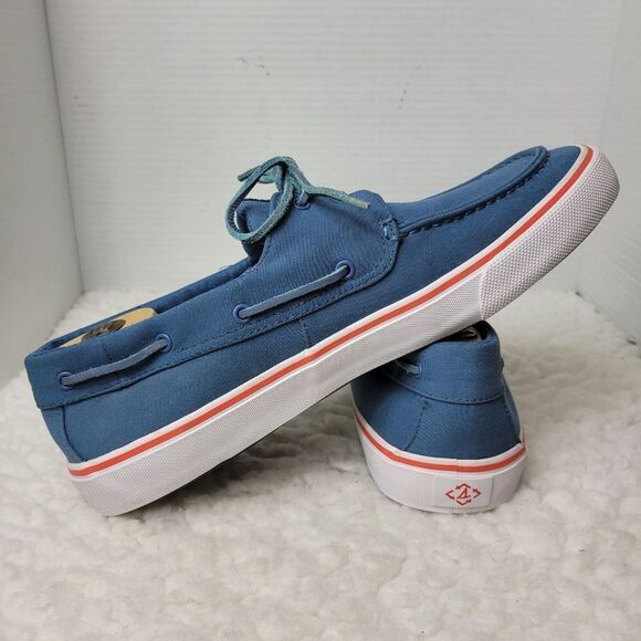 Sperry Bahama II Mens Boat Shoes Size 12 Blue Canvas Slip On Lace Up STS23978 - Picture 5 of 10